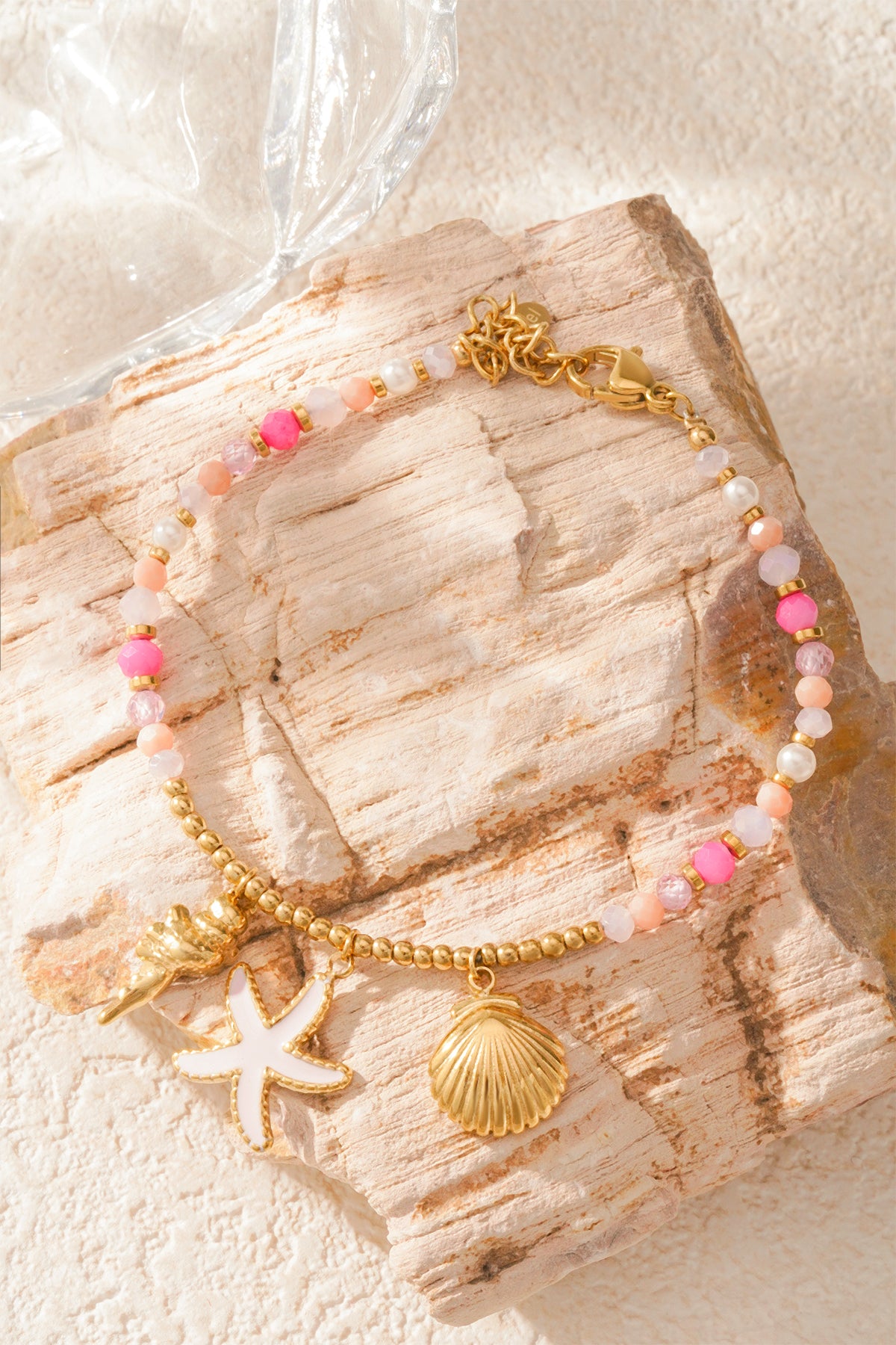 Armband rosa beach