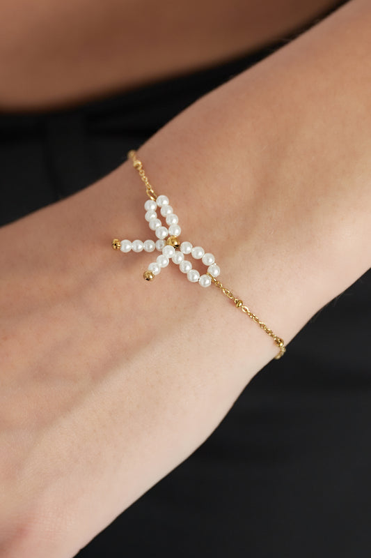 Armband Pearl Bow (silber)