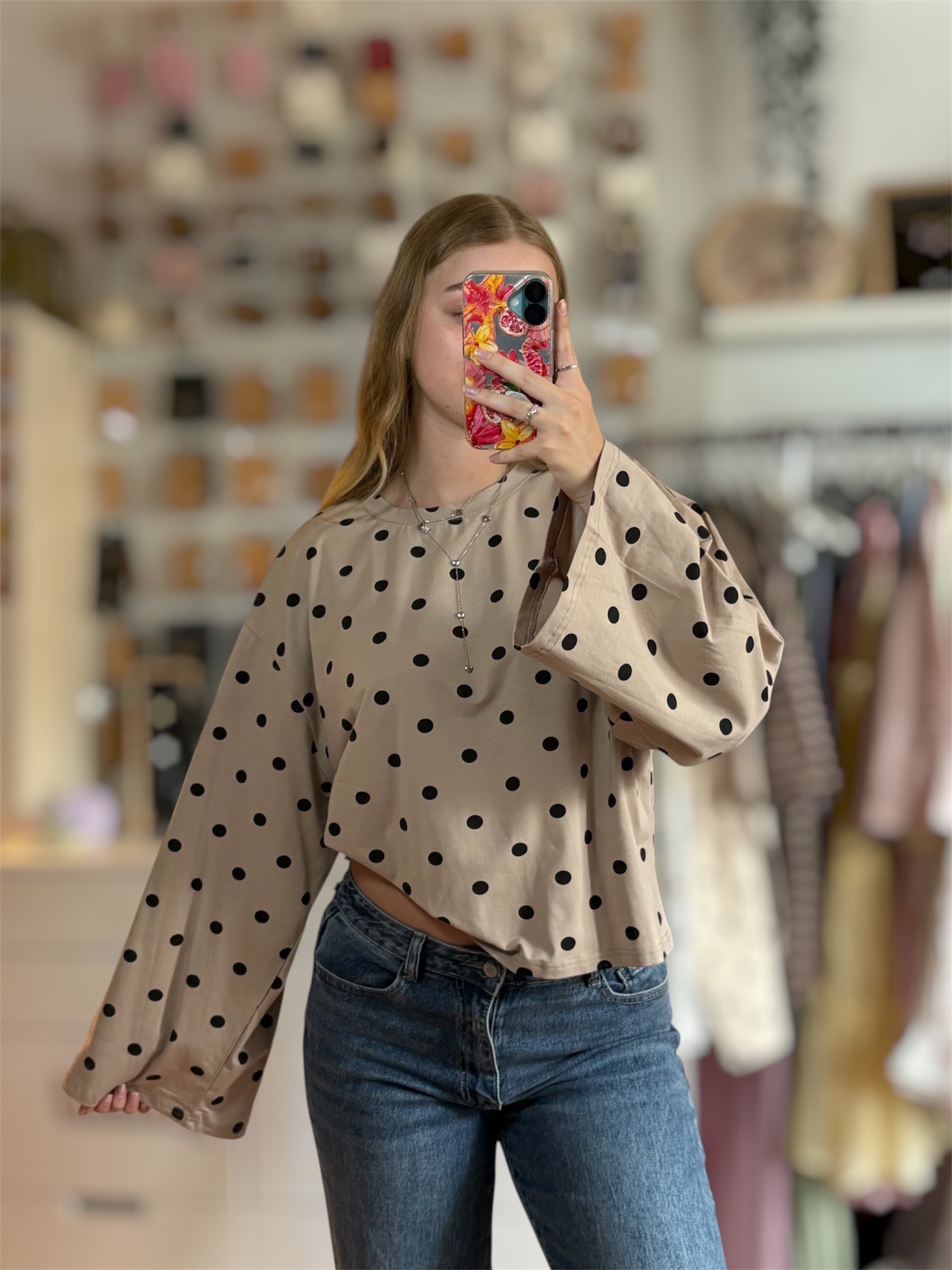 Longsleeve Polka Dots - Baumwolle
