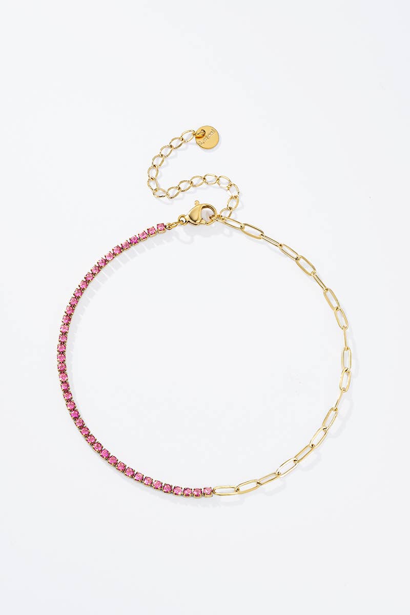 Fußkette Pink Glam