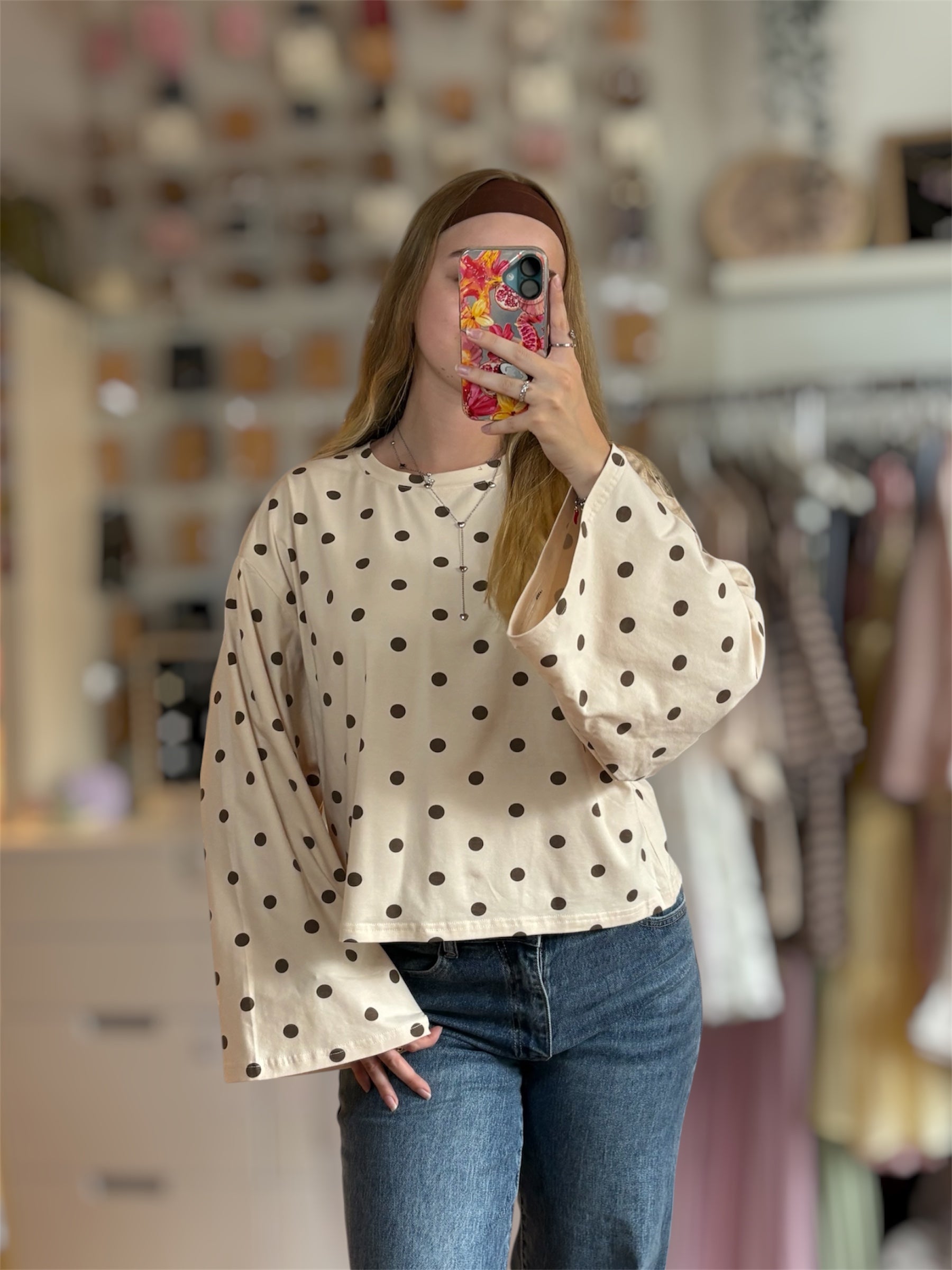 Longsleeve Polka Dots - Baumwolle