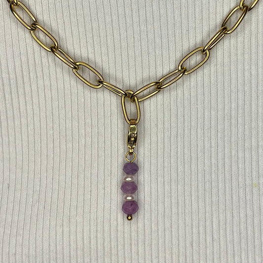 Charm Purple Pearls (Clip)