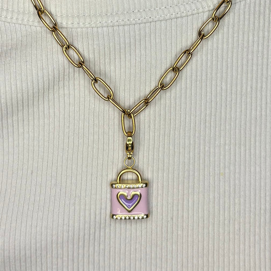 Charm Purple Lock (Clip)