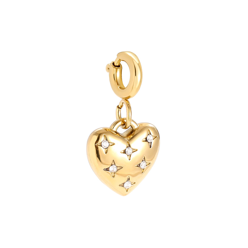 Charm Herzmittel Glitzer, wasserfest