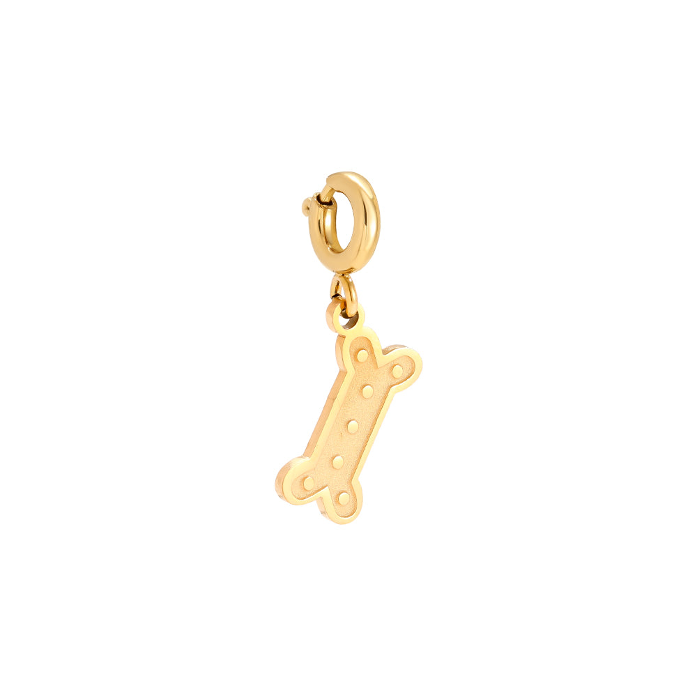 wasserfester und nickelfreier Clip Charm in Form eines Knochens 