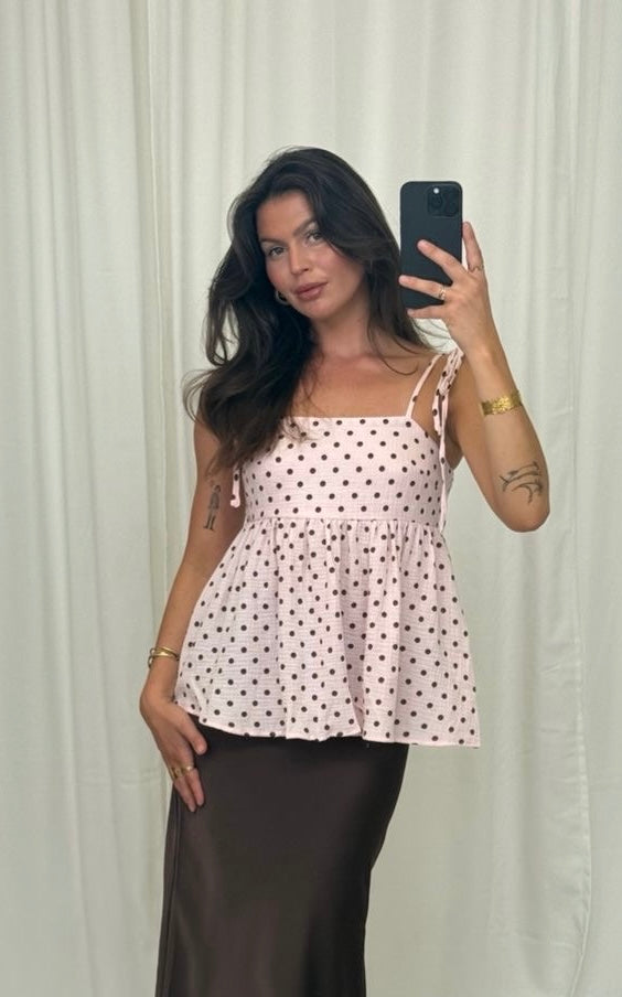 Musselin Top Polka Dots