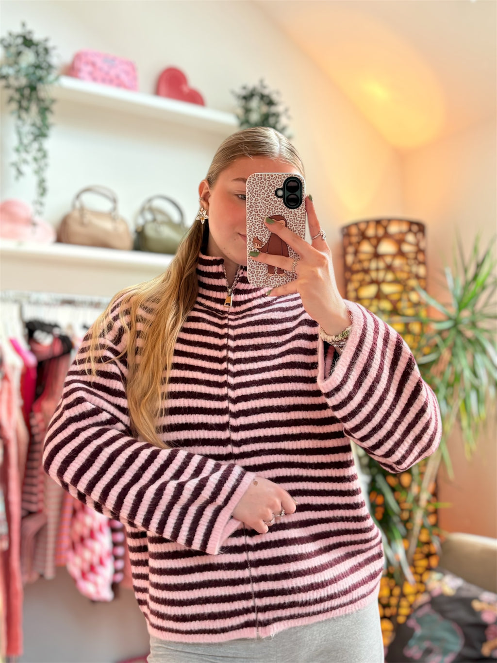 Strickjacke Stripes - Zipper