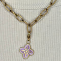 Charm Purple Flower (Clip)