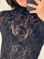Longsleeve Paisley Samt