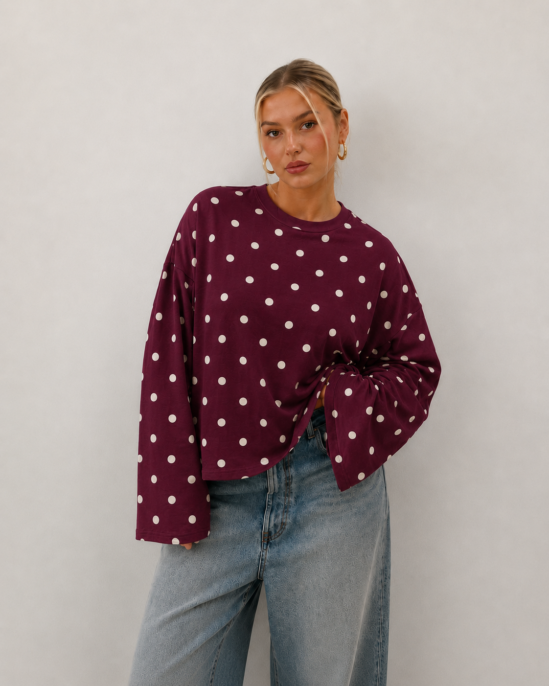 Longsleeve Polka Dots - Baumwolle