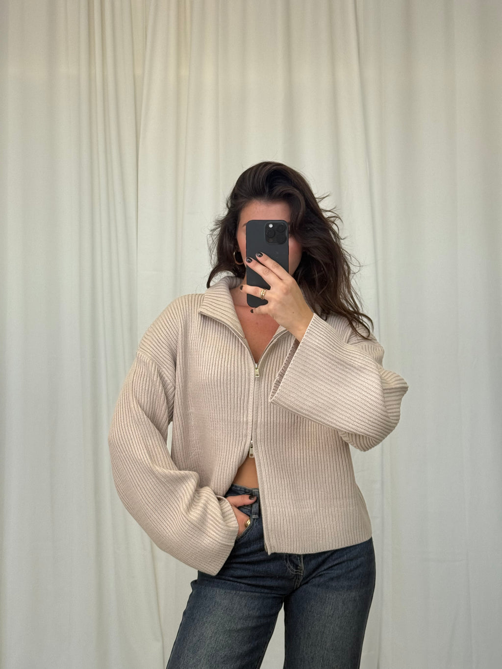 Strickjacke Cozy - Zipper