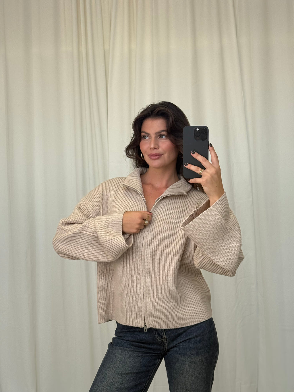 Strickjacke Cozy - Zipper