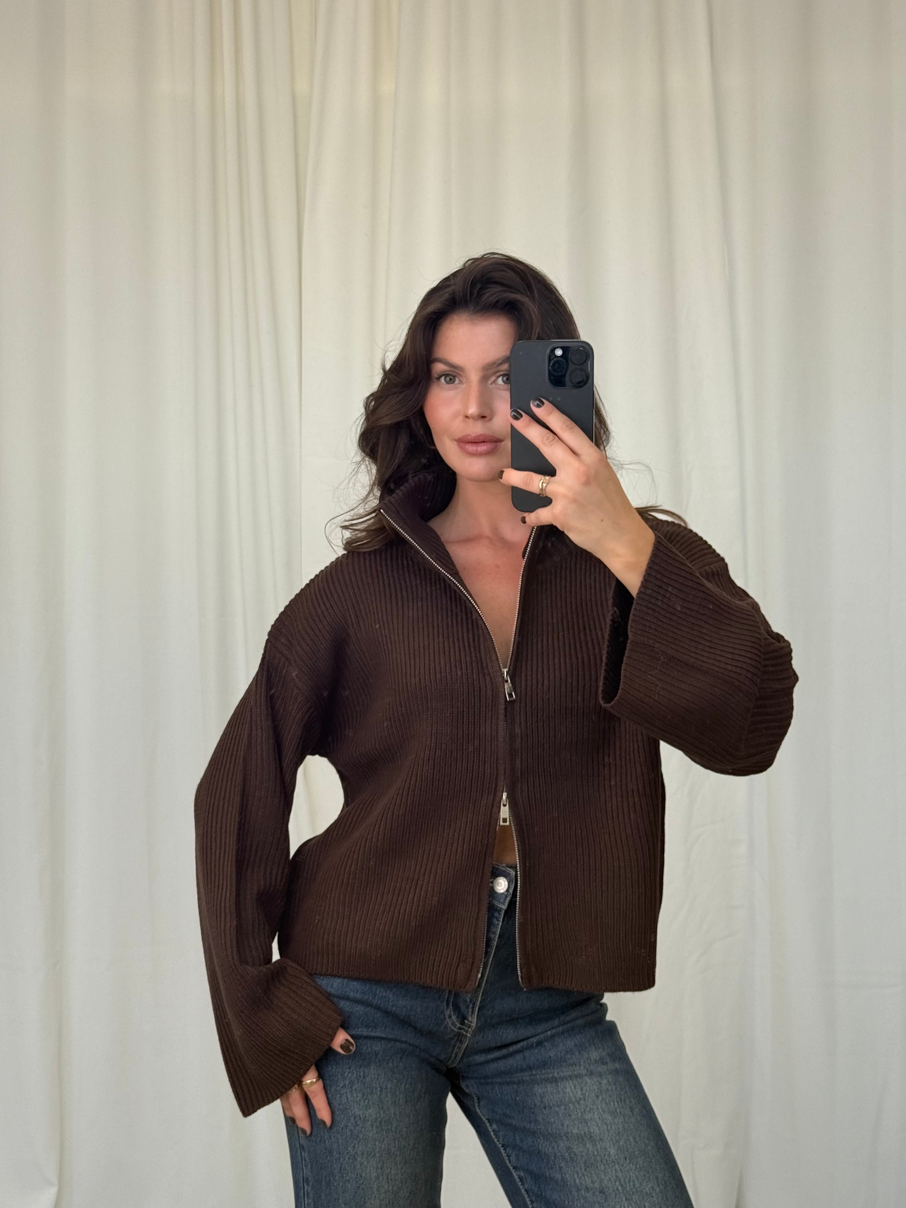 Strickjacke Cozy - Zipper