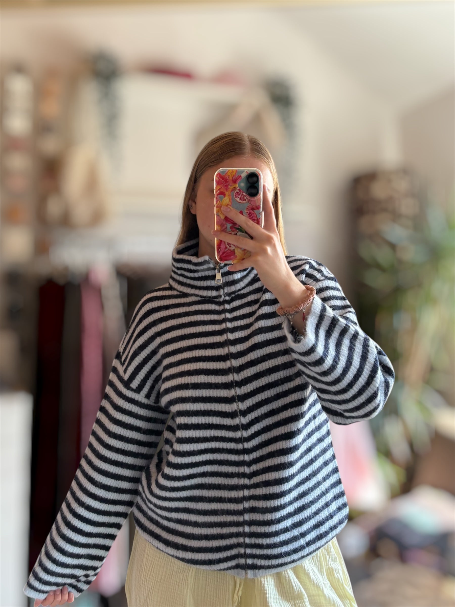 Strickjacke Stripes - Zipper