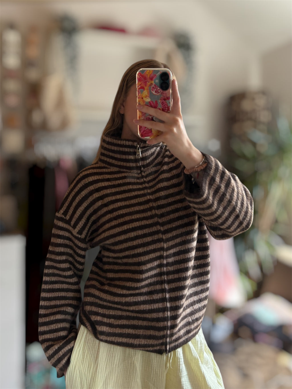 Strickjacke Stripes - Zipper