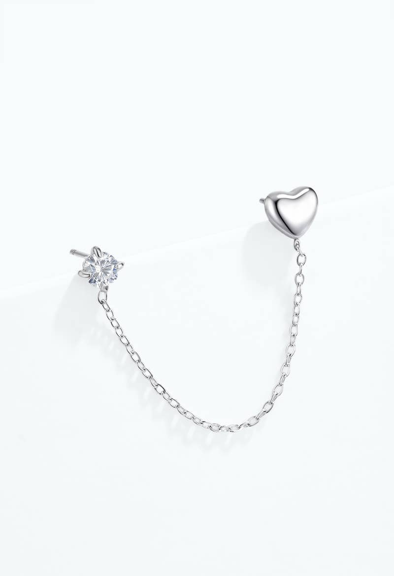 Ohrring Kette Heart (1 Stück)