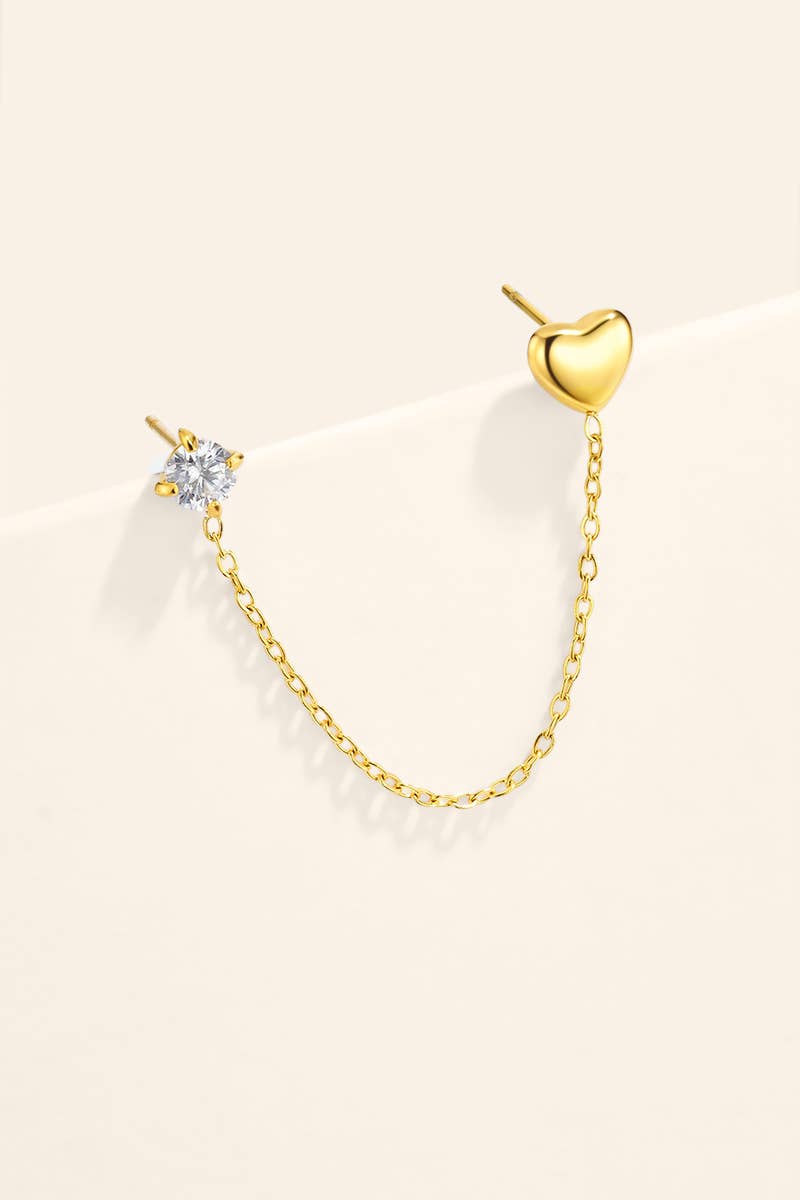 Ohrring Kette Heart (1 Stück)