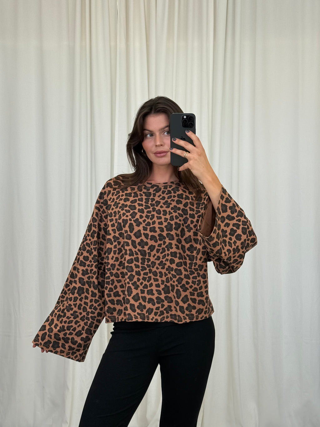 Leo muster long sleeve aus Baumwolle